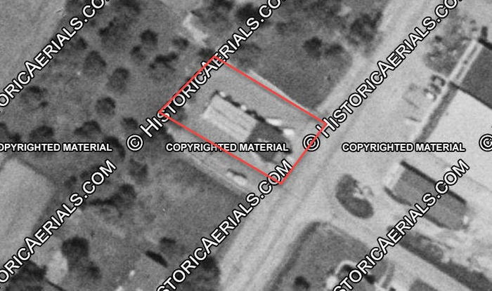 Dixie Drive-In Restaurant - 1957 Aerial (newer photo)